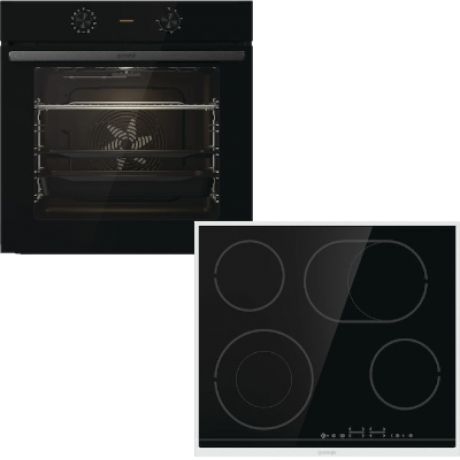 Gorenje BO6717E03BG + ECT643BX Σετ Εντοιχισμού 77lt Π60εκ. Μαύρο